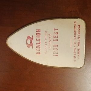 Vintage Rawleigh Iron Rest Plate